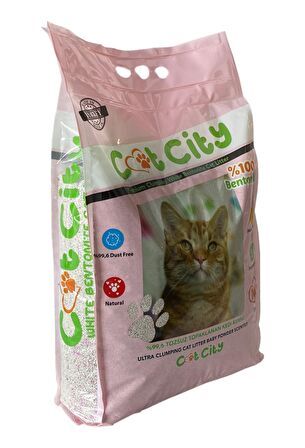 Cat City Ekstra Parfümlü Bentonit Topaklanan Kedi Kumu 10 Lt Bebek Pudralı