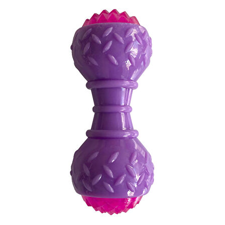 Playfull Aktivite Sesli ve Işıklı Köpek Oyuncak Dumbel 5x15 cm Mor