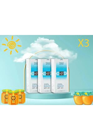 Propoleo Balmum ve Şiya Yağ Özlü Güneş Kremi ve Cilt Açıcı SPF30+ 75ML X3