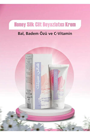 Beepharma Honeysilk Beyazlatıcı Krem Bal Özlü ve Badem Yağlı + C Vitamini - 50ML