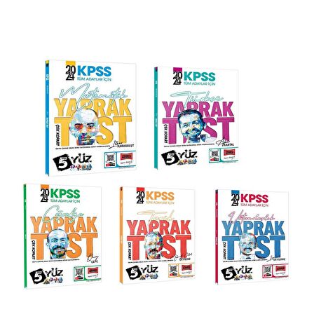 Yargı Yayınları 2024 KPSS Lisans Yaprak Testi Seti 5 Kitap