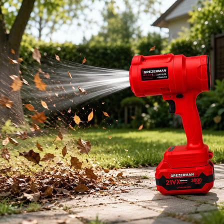 Grezerman HKT-1230-K Kırmızı 6lı Bahçe Seti - Dijital Göstergeli Ot Biçme, Çit Budama, Testere, Budama Makası, Üfleme, Uzatma Kolu
