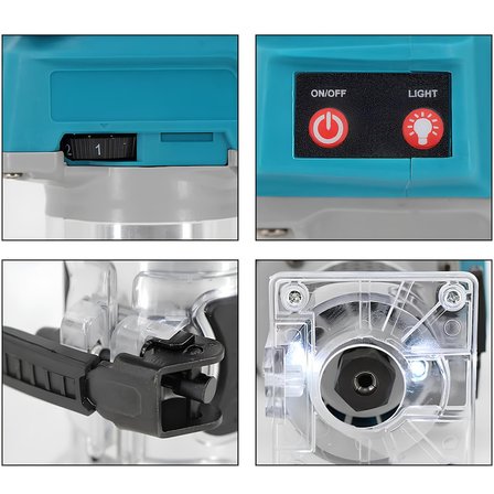 Haktaş HKT789 36V Çift Akülü Freze Makinesi 6 Kademe Devir Ayarlı | 6mm Profesyonel Ahşap Freze
