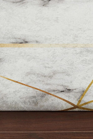 Modern Desenlerde Kadife Dokulu Lastikli Süngerli Kaymaz Yıkanabilir Halı Örtüsü