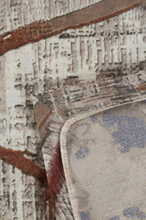 Modern Desenlerde Kadife Dokulu Lastikli Süngerli Kaymaz Yıkanabilir Halı Örtüsü