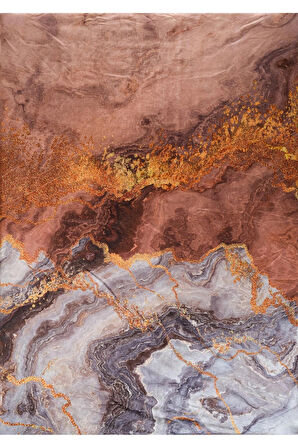 Modern Desenlerde Kadife Dokulu Lastikli Süngerli Kaymaz Yıkanabilir Halı Örtüsü