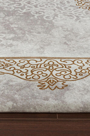 Modern Desenlerde Kadife Dokulu Lastikli Süngerli Kaymaz Yıkanabilir Halı Örtüsü