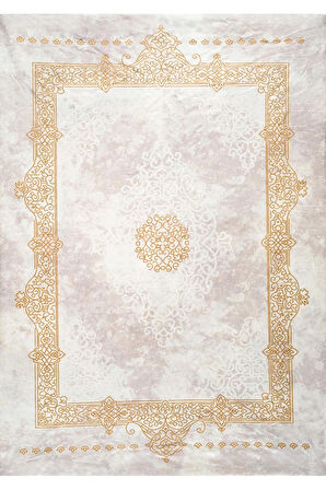 Modern Desenlerde Kadife Dokulu Lastikli Süngerli Kaymaz Yıkanabilir Halı Örtüsü