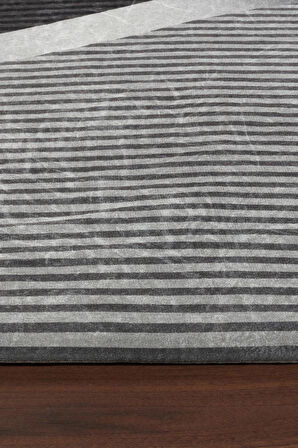 Kadife Dokulu, Lastikli, Süngerli, Kaymaz, Yıkanabilir Modern Desenlerde Halı Örtüsü