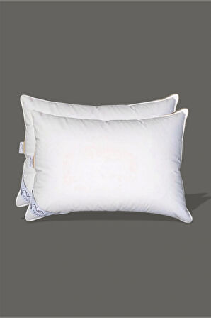 2 Adet %100 Kaz Tüyü 20 Gıdık Yastık (ALÇAK YATIŞ) 50x70 Elizza- Biyeli