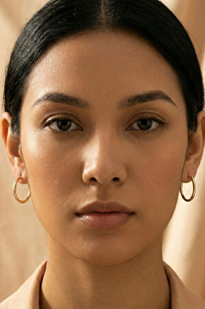 14 Ayar Altın Halka Küpe