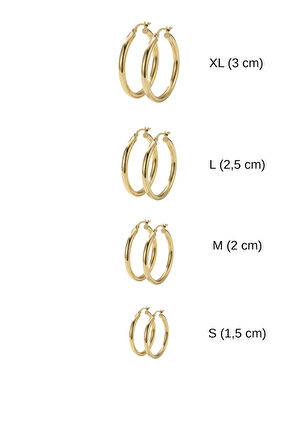 14 Ayar Altın Halka Küpe