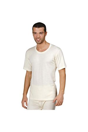 Unisex Bej Kısa Kol İçlik