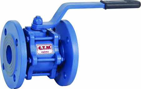 ETM DN100 / PN10-16 Flanşlı Tam Geçişli Küresel Vana 4''