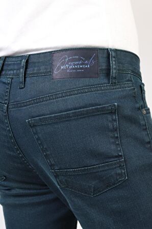 Hlt Jeans Erkek Haki Cep Lycralı  Slim Fit Kot Pantolon HLTVALGREEN