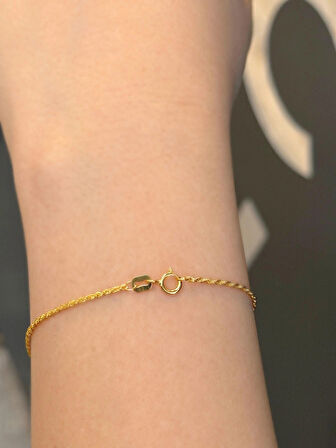 14 Ayar Altın Halat Zincir Bileklik