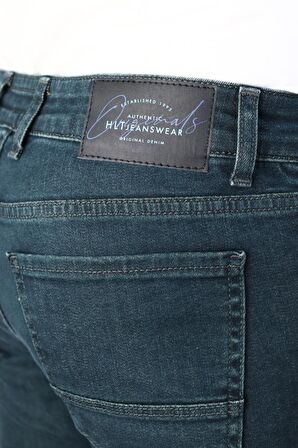 Hlt Erkek Dark Green Taşlamalı Jean Pantolon  HLTHE1949