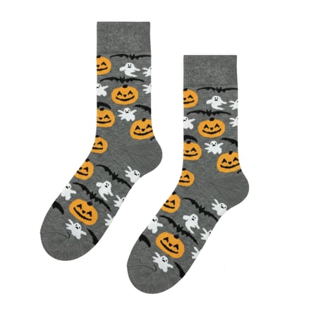5'li Halloween Çorap Seti Cadılar Bayramı Hediye Cadı Kedi Hayalet Balkabağı Desenli Çorap