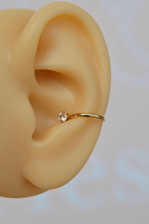 Gold Düz Halka Helix Piercing Halka Düz Conch Piercingi