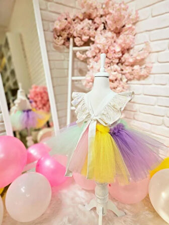 İce Cream Beyaz Romper Kız Bebek Elbise,Doğum günü elbise,fotoğraf çekim elbise,0-3 Yaş Uygun
