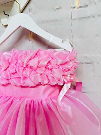 Pink Love İnci Vintage Kız Bebek Elbise,Doğum günü elbise,fotoğraf çekim elbise,0-13 Yaş Uygun