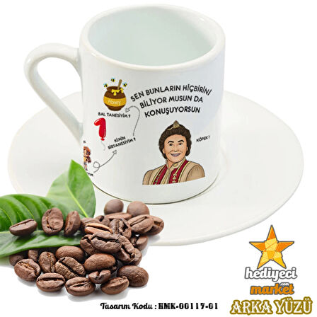 Prens Yerli Tekli Türk Kahvesi Fincanı - Kırık Beyaz - HMK-00117-01