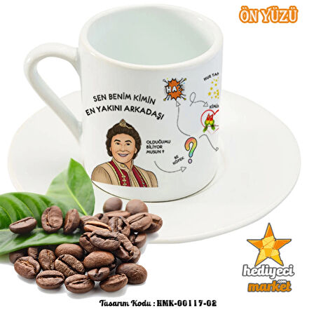 Prens Yerli Tekli Türk Kahvesi Fincanı - Kırık Beyaz - HMK-00117-02
