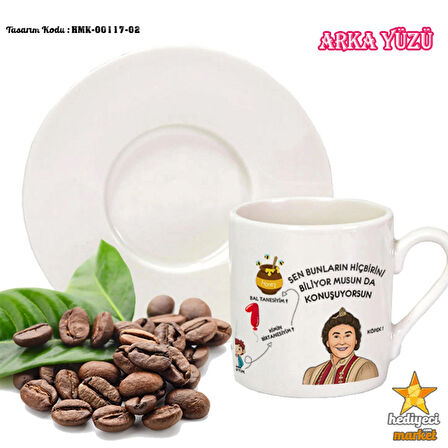 Prens Yerli Tekli Türk Kahvesi Fincanı - Kırık Beyaz - HMK-00117-02