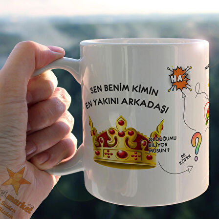 Prens Karakter Temalı Beyaz Kupa Bardak - HMK-00117-04