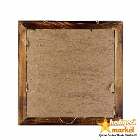 Bambu İpli Ahşap Duvar Fotoğraf Çerçevesi || 30x30 cm