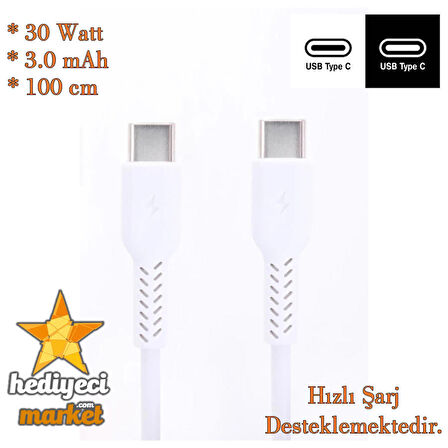 ETECH DK-013 3.0A 30W Type-C to Type-C Data Kablosu
