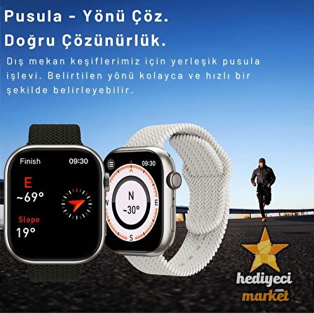 Watch 8 HK9 Pro Gümüş Akıllı Saat