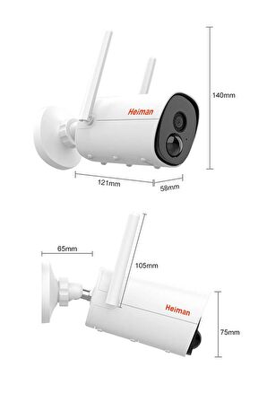 HEİMAN HM-540 Wifi Solar Panelli Sabit Dış Ortam Güneş Enerjili Akıllı Kamera - App Kontrol