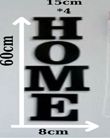 HOME Yazılı Lazer Kesim Ahşap Harf Dekoru