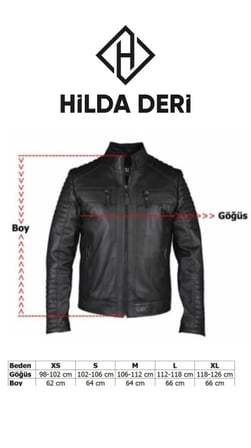 Hilda Deri Mont Taba Rengi Erkek Ceket Hakiki Kuzu Derisi Büyük Beden Brad