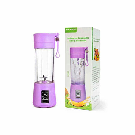 HM-03 ELEKTRİKLİ BLENDER Taşınabilir ve Şarj Edilebilir SHAKER + ŞARJ KABLOSU