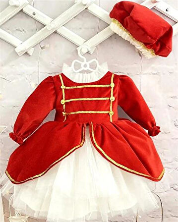 Kırmızı Kadife Ekose Kız Bebek Elbisesi, Özel Dikim Kız Çocuk Elbisesi, Doğum günü elbisesi, fotoğraf çekim elbisesi, Kız Bebek Hediyesi, 0-12 Yaşa Uygun