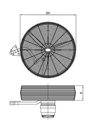 Bahçıvan BSV-D 600 60cm Siyah 3 Kanatlı Sanayi Tipi Duvar Vantilatörü