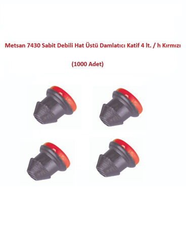 Metsan 7430 Sabit Debili Hat Üstü Damlatıcı Katif 4 lt. / h Kırmızı (1000 Adet)