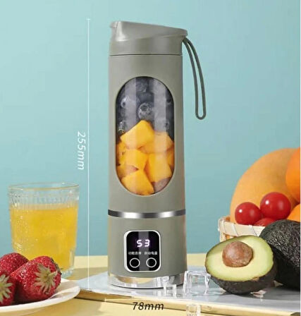 HP-870 METAL ELEKTRİKLİ TAŞINABİLİR BLENDER SHAKER + ŞARJ KABLOSU