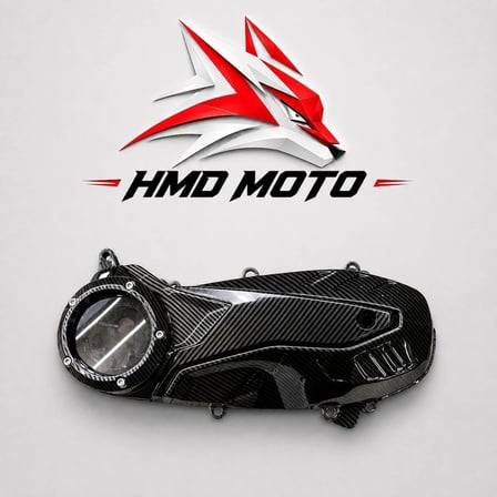 HMDMOTO PCX 2021-2026 MODEL UYUMLU CAMLI KARBON DEBRİYAJ KAPAĞI