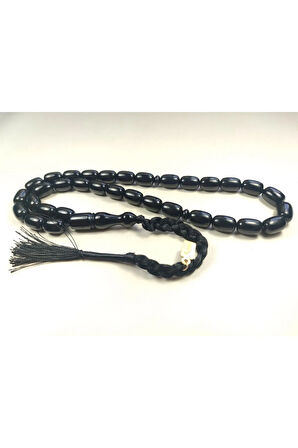 Ebu Zeyn Usta Eseri İmazlı Osmanlı Torunu İnci Siyahı Sıkma Kehribar Sertifikalı 5301