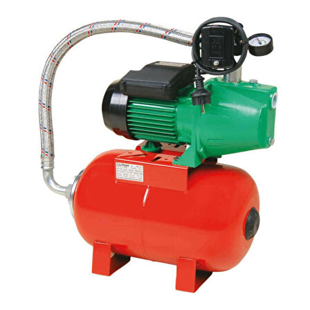 Troy HMJH-15C Paket Hidrofor 1 Hp 24 lt Yatay Tank 5 Kat 5 Daire