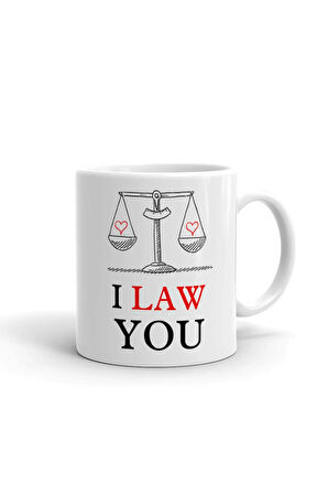 I Law You Avukat Temalı ithal Porselen Seramik ithal Porselen Seramik Kupa Bardak
