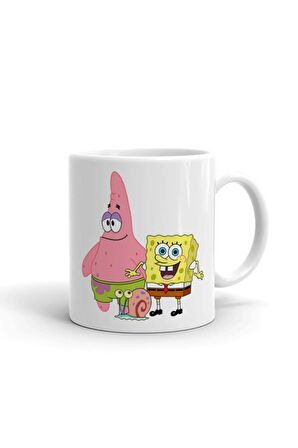 Süngerbob Ve Patrick ithal Porselen Seramik Kupa Bardak