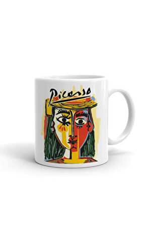 Picasso Şapkalı Kız ithal Porselen Seramik Kupa Bardak