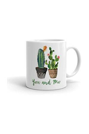 You And Me Kaktüs Seramik ithal Porselen Seramik Kupa Bardak