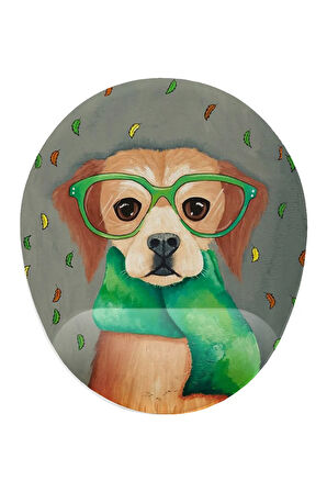 Hipster Köpek Bilek Destekli Kaymaz Buruşmaz Kırılmaz Mouse Pad