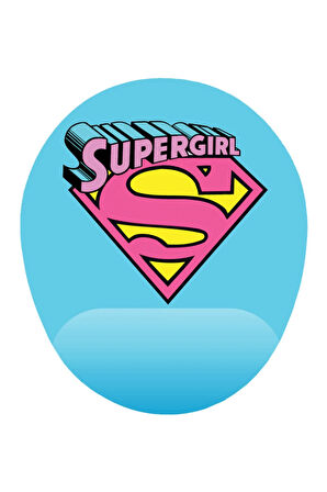 Supergirl Tasarım Bilek Destekli Kaymaz Buruşmaz Kırılmaz Mouse Pad