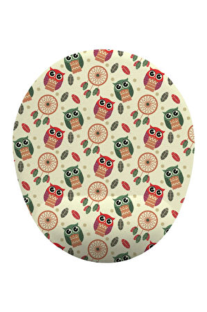 Düş Kapanı Ve Baykuş Desenli Bilek Destekli Kaymaz Buruşmaz Kırılmaz Mouse Pad